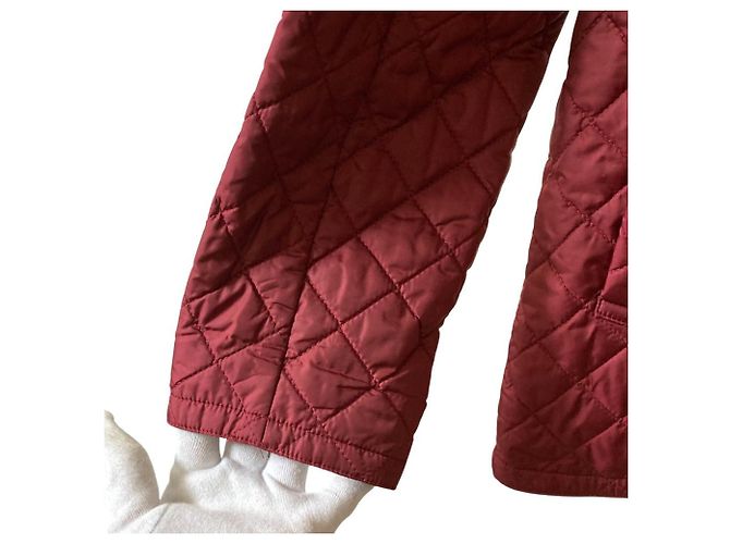 Autre Marque Abrigo acolchado forrado con estampado check Mackintosh Roja - vista 5