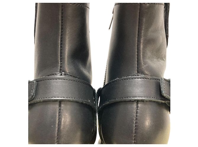 Autre Marque All Saints Lederstiefel Schwarz - Ansicht 13