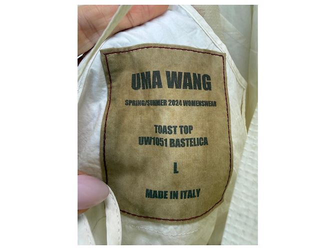 Autre Marque Uma Wang Top Largo de Organza - Beige - vista 2