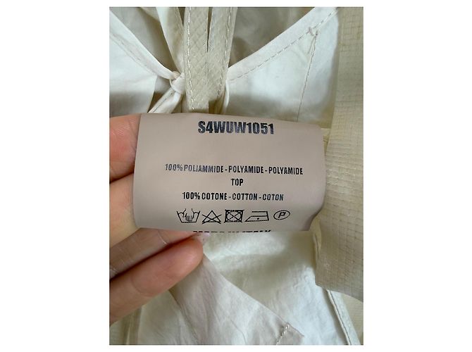 Autre Marque Uma Wang Top Largo de Organza - Beige - vista 3