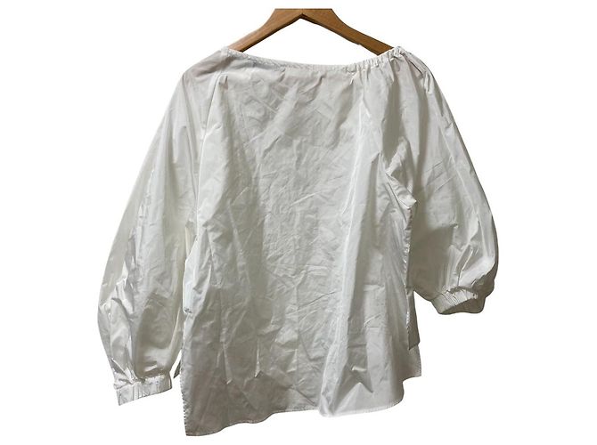 Autre Marque Blusa Balloon Asimétrica Alunc Blanco - vista 3