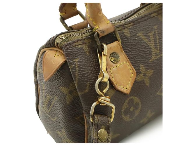 Borsa Louis Vuitton Monogram Mini Speedy Marrone Monogramma - vista 6