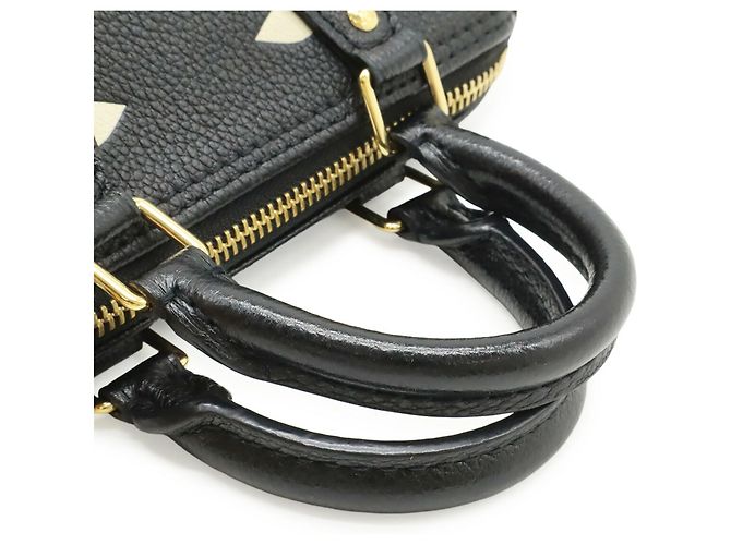 Borsa Louis Vuitton Monogram Empreinte Nano Speedy Nero Multicolore Beige Monogramma - vista 5