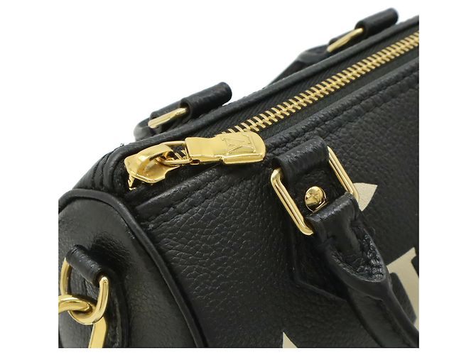 Borsa Louis Vuitton Monogram Empreinte Nano Speedy Nero Multicolore Beige Monogramma - vista 6