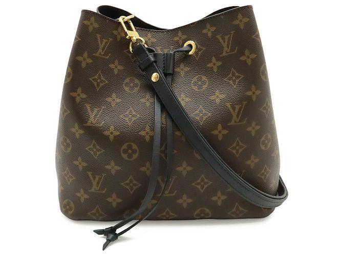 Néonoé Borsa a tracolla Louis Vuitton Monogram Neo Noe Nero Bianco Monogramma - vista 2