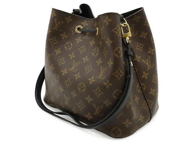 Néonoé Borsa a tracolla Louis Vuitton Monogram Neo Noe Nero Bianco Monogramma - vista 3