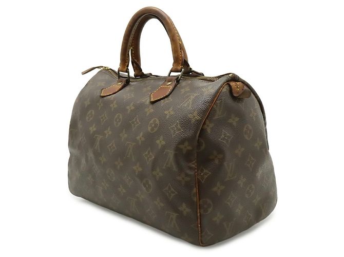 Borsa Louis Vuitton Monogram Speedy 30 Marrone Monogramma - vista 3