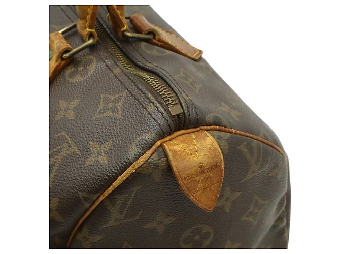 Borsa Louis Vuitton Monogram Speedy 30 Marrone Monogramma - vista 10