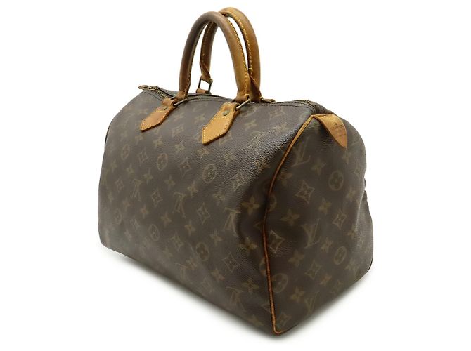 Borsa Louis Vuitton Monogram Speedy 30 Marrone Monogramma - vista 3
