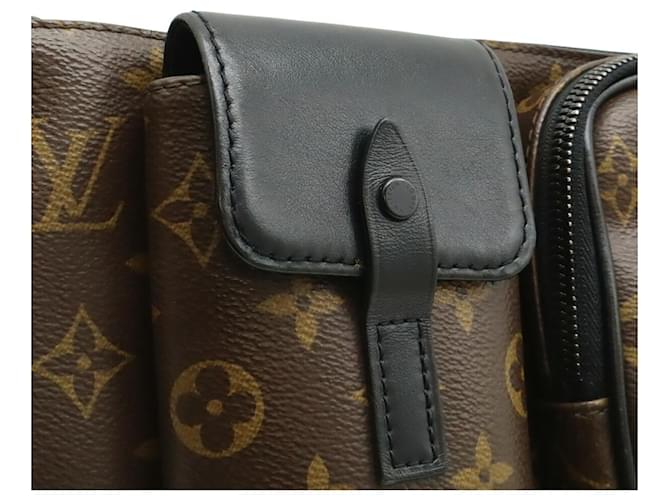 Marsupio Louis Vuitton Monogram Macassar Christopher Marrone Nero Monogramma - vista 10