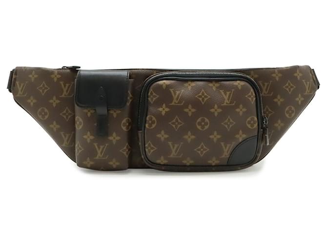 Marsupio Louis Vuitton Monogram Macassar Christopher Marrone Nero Monogramma - vista 2