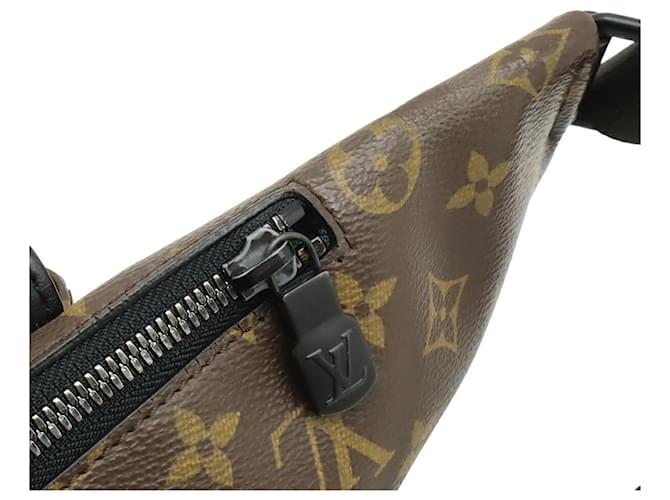 Marsupio Louis Vuitton Monogram Macassar Christopher Marrone Nero Monogramma - vista 7