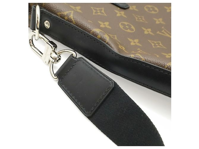 Borsa Tote Louis Vuitton Monogram Macassar Kitan Marrone Nero Monogramma - vista 10