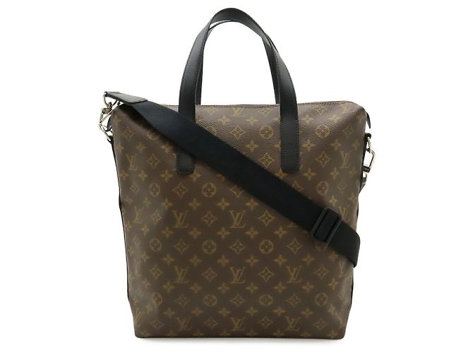 Borsa Tote Louis Vuitton Monogram Macassar Kitan Marrone Nero Monogramma - vista 2