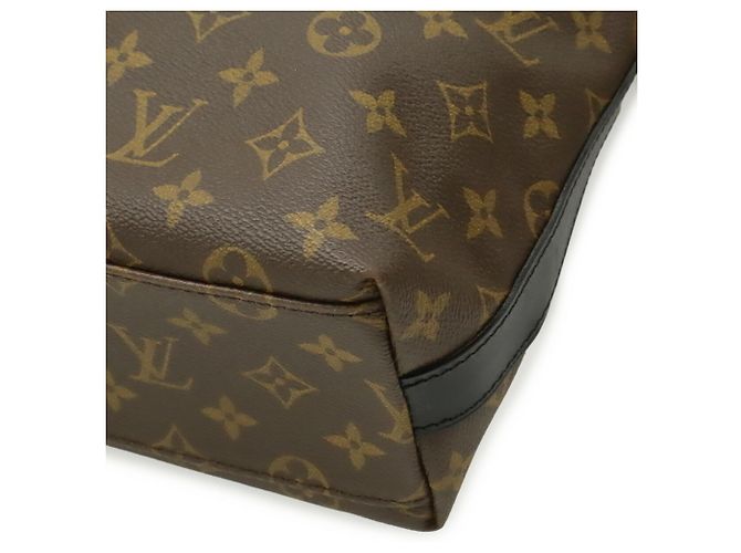 Borsa Tote Louis Vuitton Monogram Macassar Kitan Marrone Nero Monogramma - vista 4