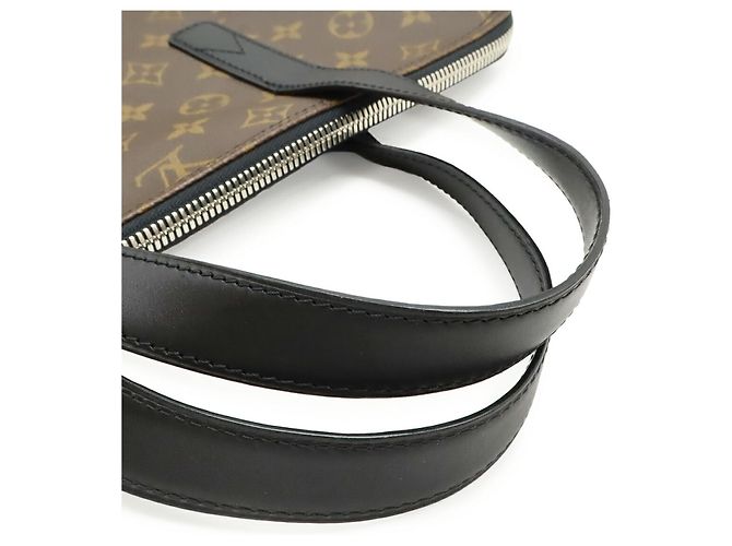 Borsa Tote Louis Vuitton Monogram Macassar Kitan Marrone Nero Monogramma - vista 5