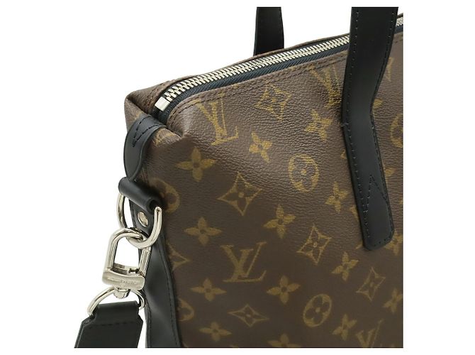 Borsa Tote Louis Vuitton Monogram Macassar Kitan Marrone Nero Monogramma - vista 8