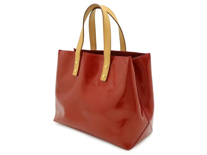 Borsa Louis Vuitton Monogram Vernis Lead PM Rosso - vista 3