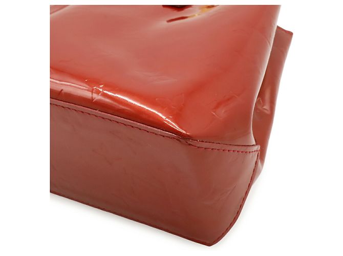 Borsa Louis Vuitton Monogram Vernis Lead PM Rosso - vista 4