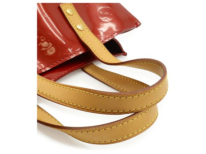 Borsa Louis Vuitton Monogram Vernis Lead PM Rosso - vista 5