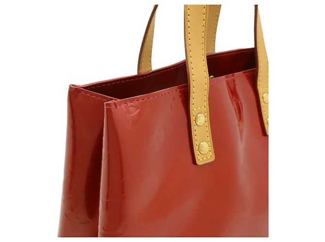 Borsa Louis Vuitton Monogram Vernis Lead PM Rosso - vista 7