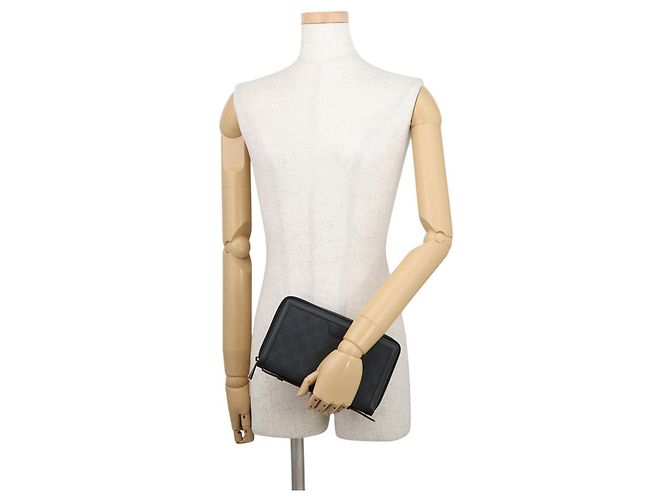 Clutch Gucci Black GG Supreme Nero - vista 4