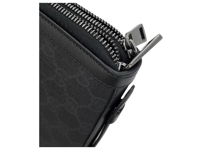 Clutch Gucci Black GG Supreme Nero - vista 6