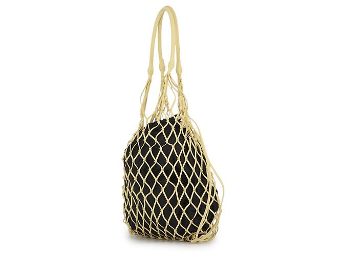 Bolso Tote de Malla Prada Negro Amarillo - vista 2