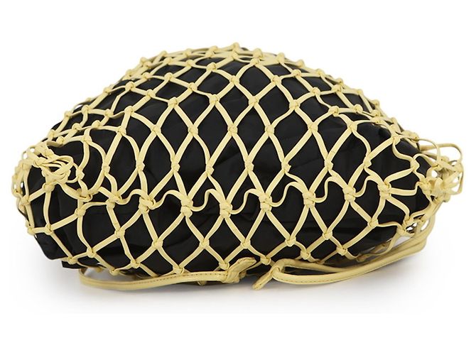 Bolso Tote de Malla Prada Negro Amarillo - vista 3