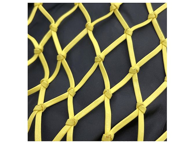 Bolso Tote de Malla Prada Negro Amarillo - vista 7