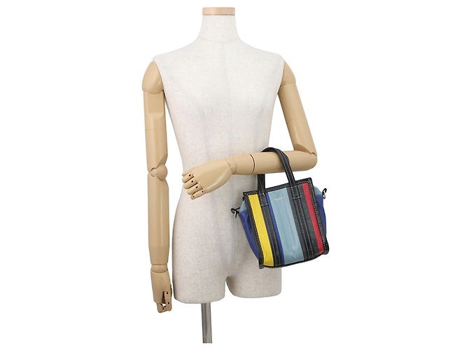 Borsa Balenciaga Bazaar Shopper XXS Nero Multicolore - vista 4