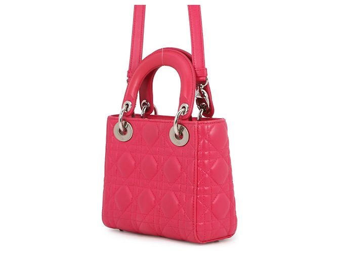 Mini borsa a mano Cannage Lady Christian Dior Rosa - vista 2