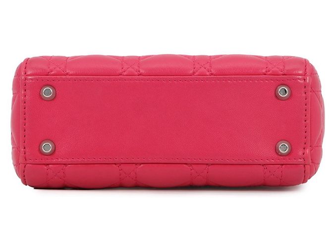 Mini borsa a mano Cannage Lady Christian Dior Rosa - vista 3