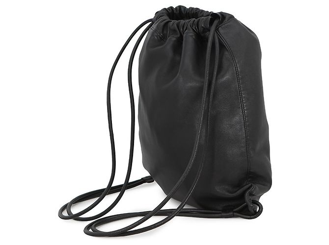 Zaino Teddy in pelle nera Yves Saint Laurent Nero - vista 2