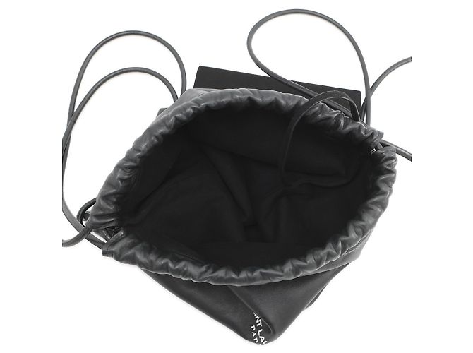 Zaino Teddy in pelle nera Yves Saint Laurent Nero - vista 5