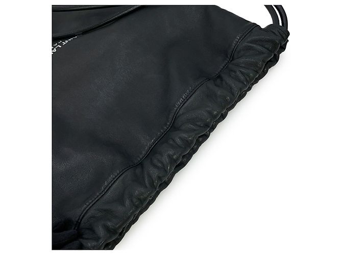 Zaino Teddy in pelle nera Yves Saint Laurent Nero - vista 9