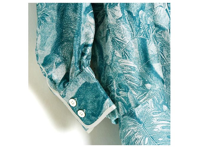 Autre Marque F.R.S. For Restless Sleepers L Ensemble FR40 Conjunto de Sarga de Seda Verde Azul UK12 US10 - vista 3