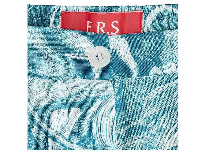 Autre Marque F.R.S. For Restless Sleepers L Ensemble FR40 Conjunto de Sarga de Seda Verde Azul UK12 US10 - vista 7
