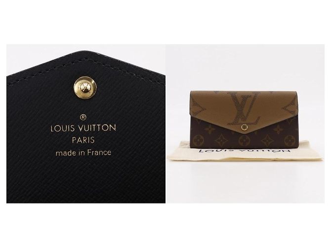 Portafoglio Louis Vuitton Sarah NM Reverse Monogram Giant e Monogram Canvas Marrone - vista 4