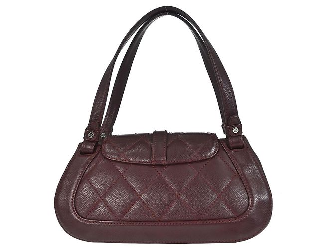 Borsa a tracolla Chanel Mademoiselle Lock Trapuntata Caviar Bordò - vista 2