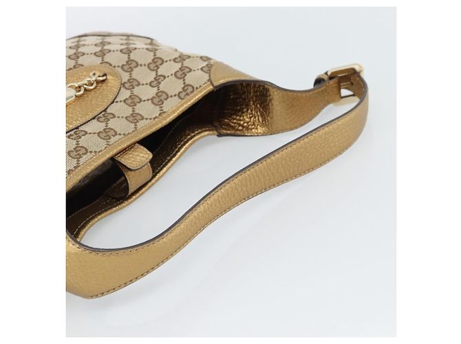 Gucci Vintage Jackie O Chain Hobo GG Canvas and leather Medium Beige - vista 7