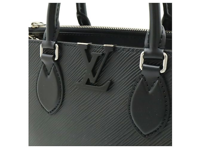 Borsa Louis Vuitton Epi Grenelle Tote PM Nero - vista 10