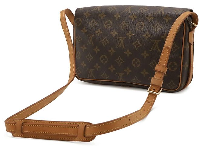 Borsa a tracolla Louis Vuitton Monogram Saint Germain 28 Marrone Bianco Monogramma - vista 3