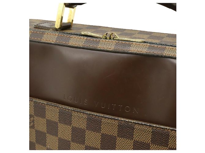 Borsa Louis Vuitton Damier Porte Ordina Tour Savanna Marrone Bianco Damier ebene - vista 10