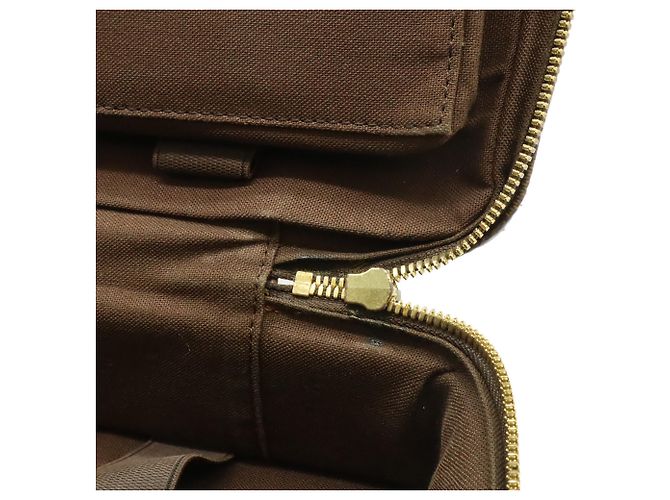 Borsa Louis Vuitton Damier Porte Ordina Tour Savanna Marrone Bianco Damier ebene - vista 7