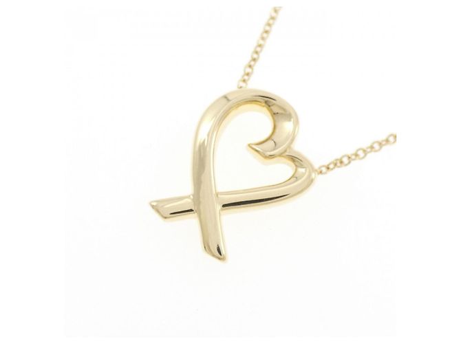 Tiffany & Co Kleines Tiffany Loving Heart Halskette Golden - Ansicht 3