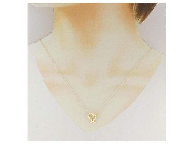 Tiffany & Co Kleines Tiffany Loving Heart Halskette Golden - Ansicht 6