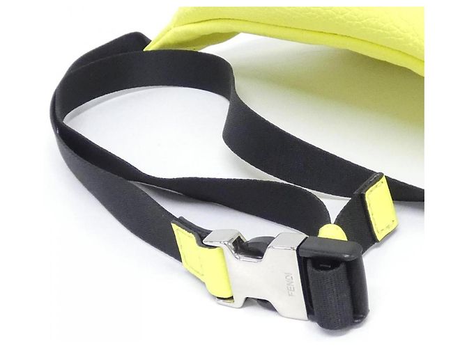 Marsupio in pelle di vitello giallo Fendi - vista 7