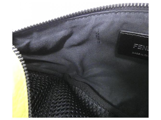 Marsupio in pelle di vitello giallo Fendi - vista 9