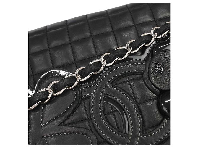 Chanel Camellia No.5 Chain Flap gestepptes Lammleder Large Schwarz - Ansicht 6